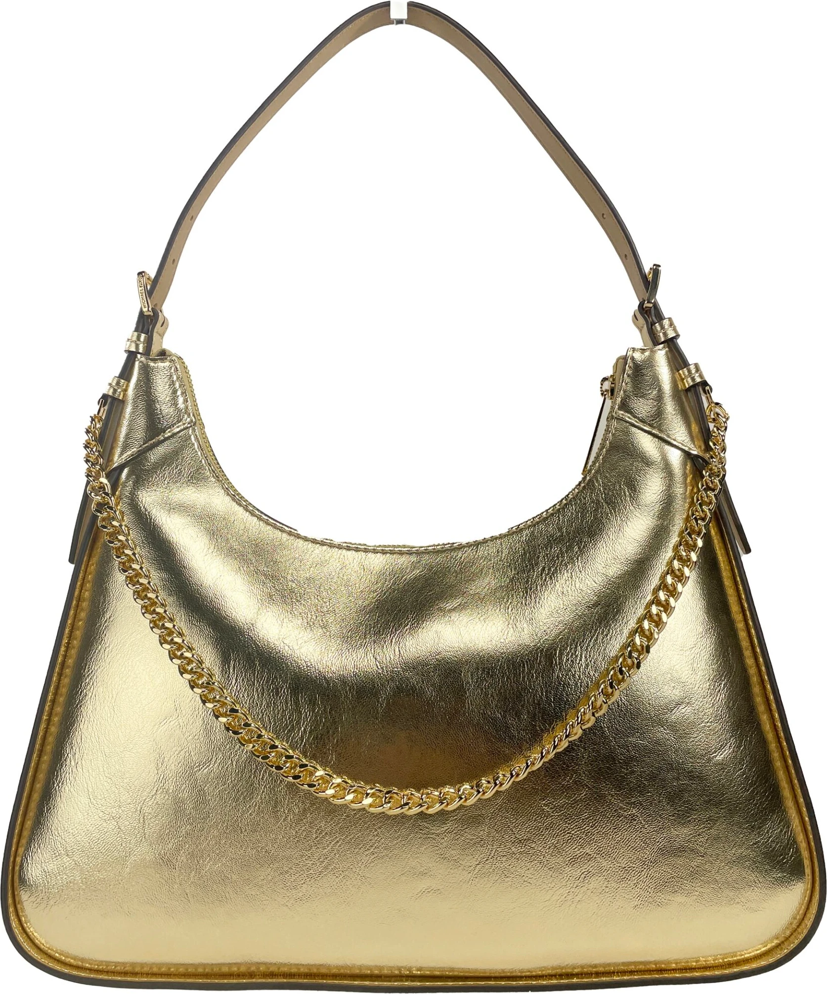 Сумка через плечо Michael Kors Wilma Large Smooth Leather Chain Shoulder Bag Purse Gold