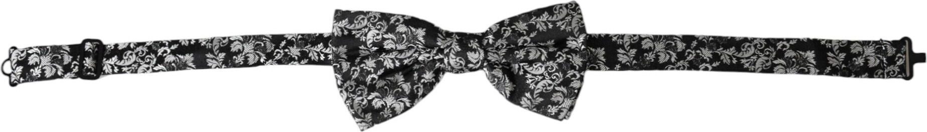 Галстук-бабочка Dolce & Gabbana Черный с цветочным узором из шелка с регулируемым воротом для мужчин