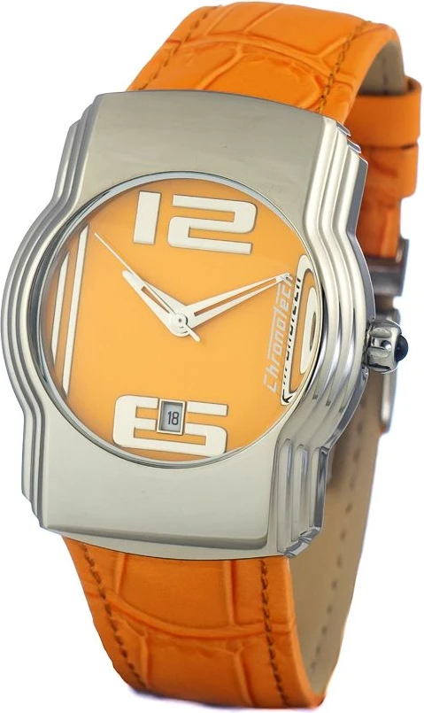 Часы Chronotech Оранжевый Кожа