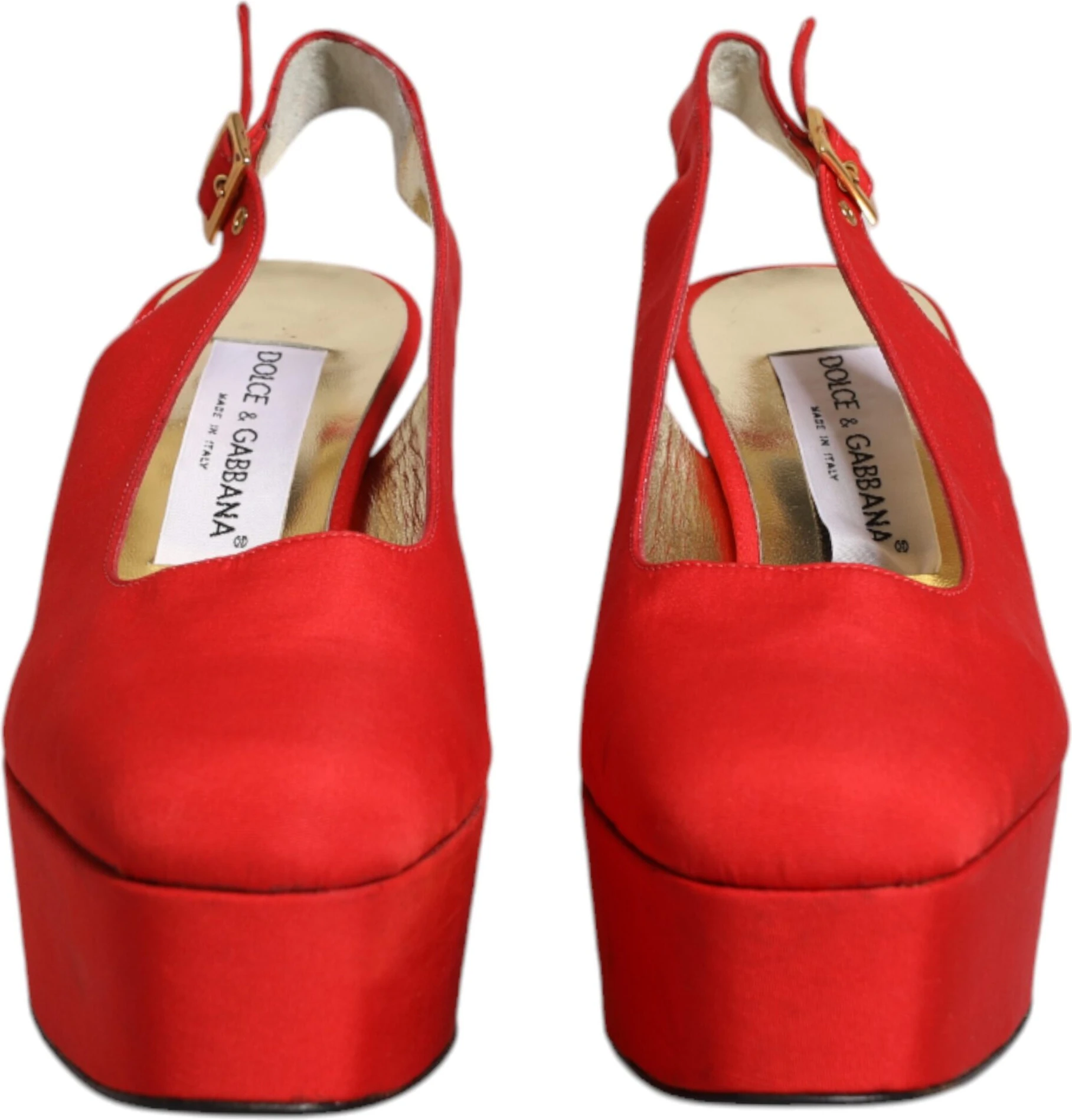 Красные босоножки на платформе с ремешком вокруг пятки от Dolce & Gabbana