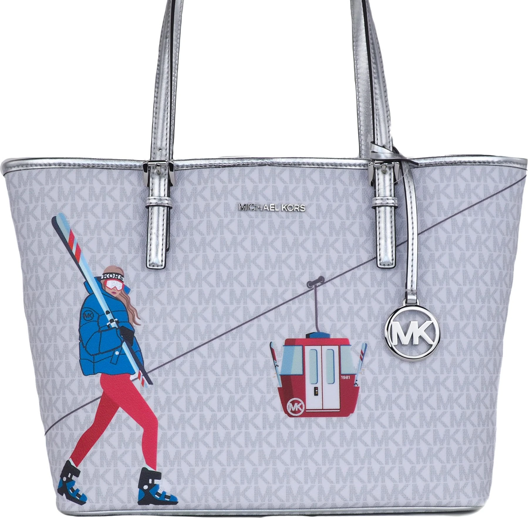 Сумка-тоут Michael Kors Jet Set Girls Print Medium Signature PVC Сумка-тоут через плечо