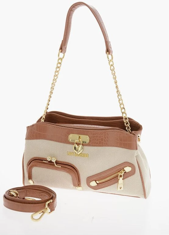 Сумка через плечо LOVE MOSCHINO Chic Canvas and Faux Leather