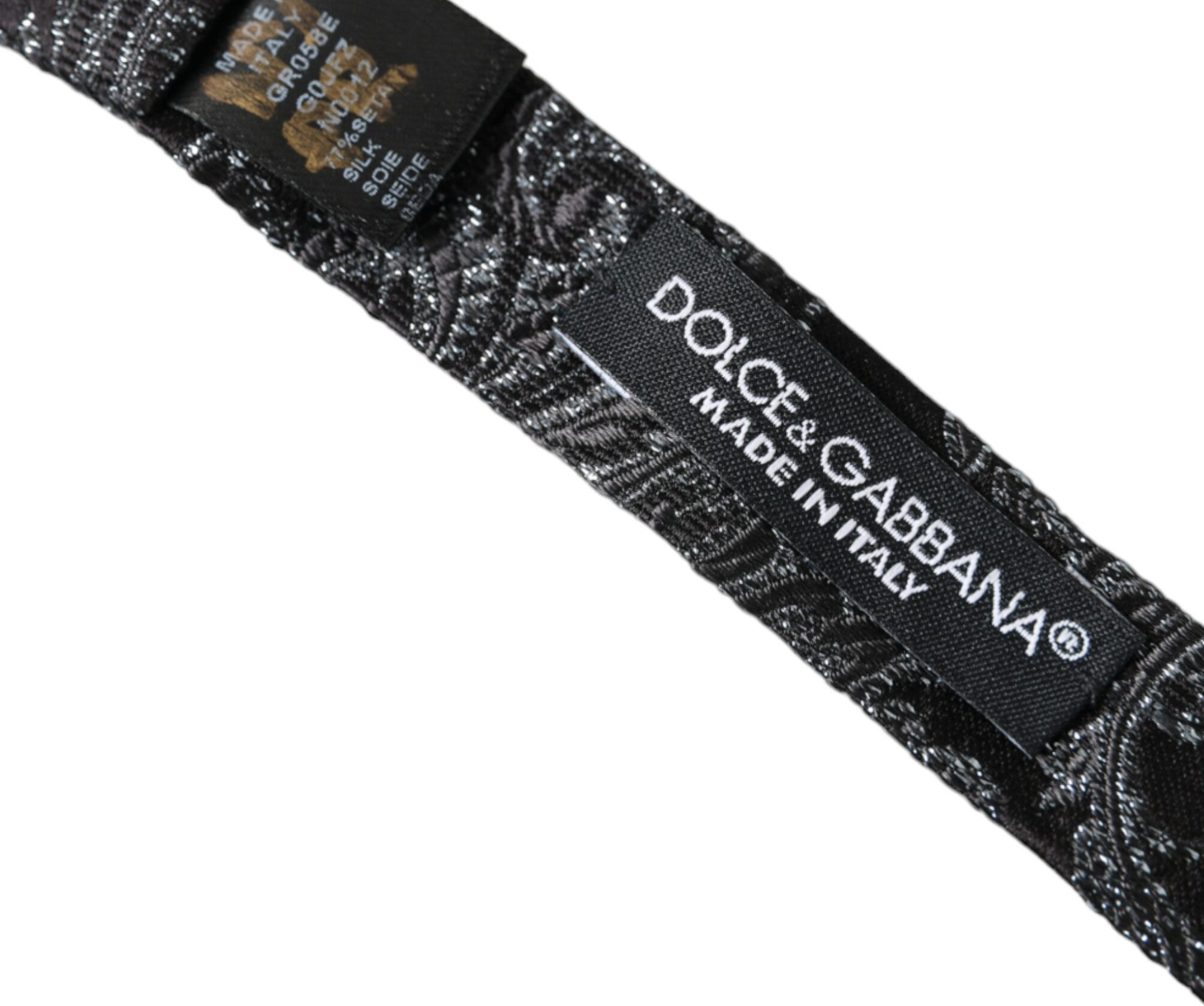 Галстук-бабочка Dolce & Gabbana Черный шелк Жаккард