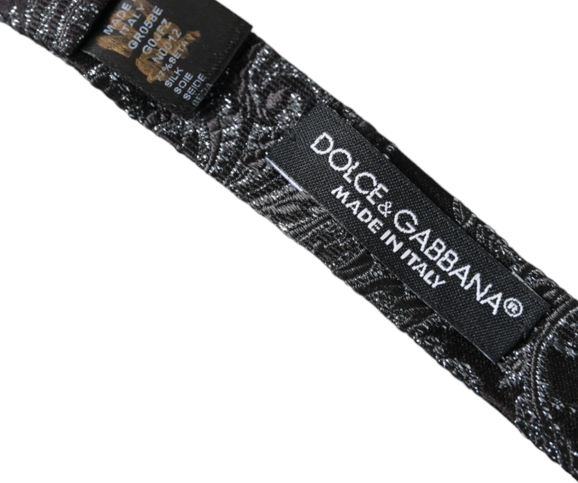 Галстук-бабочка Dolce & Gabbana Черный шелк Жаккард