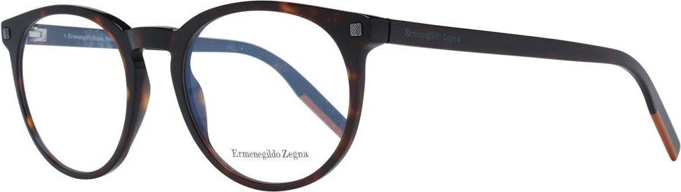 Коричневая пластиковая оправа для очков Ermenegildo Zegna