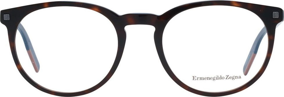 Коричневая пластиковая оправа для очков Ermenegildo Zegna