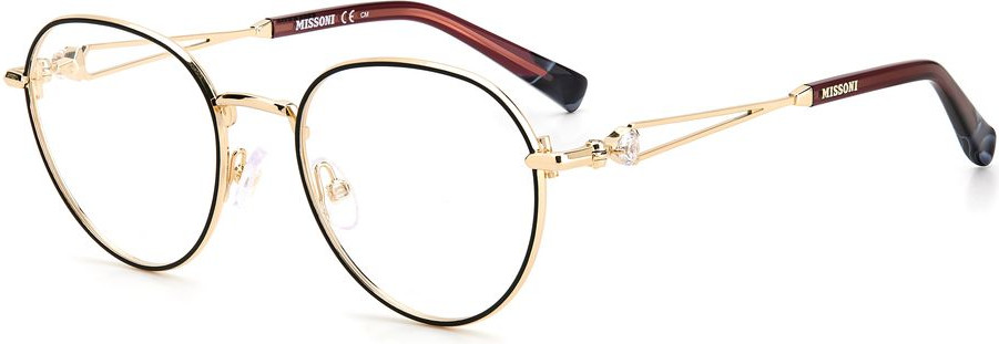 Bicolor Metal Glasses Frames Missoni