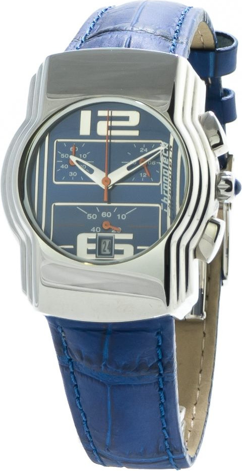 Часы Chronotech с синим кожаным ремешком