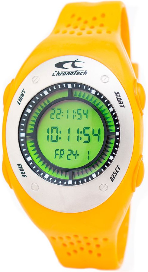 Часы Chronotech Оранжевые Часы с Резиновым Ремешком