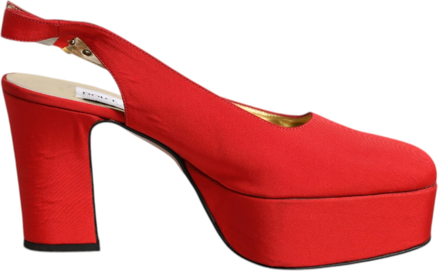 Красные босоножки на платформе с ремешком Dolce & Gabbana