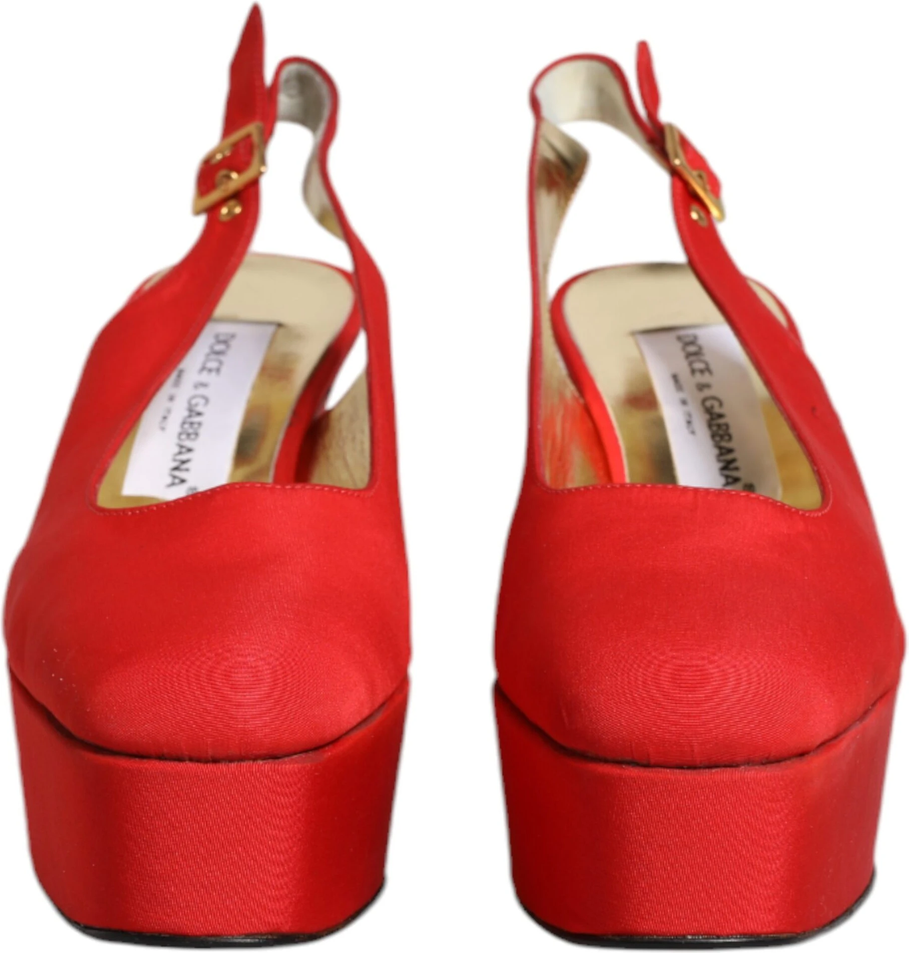 Красные босоножки на платформе с ремешком Dolce & Gabbana