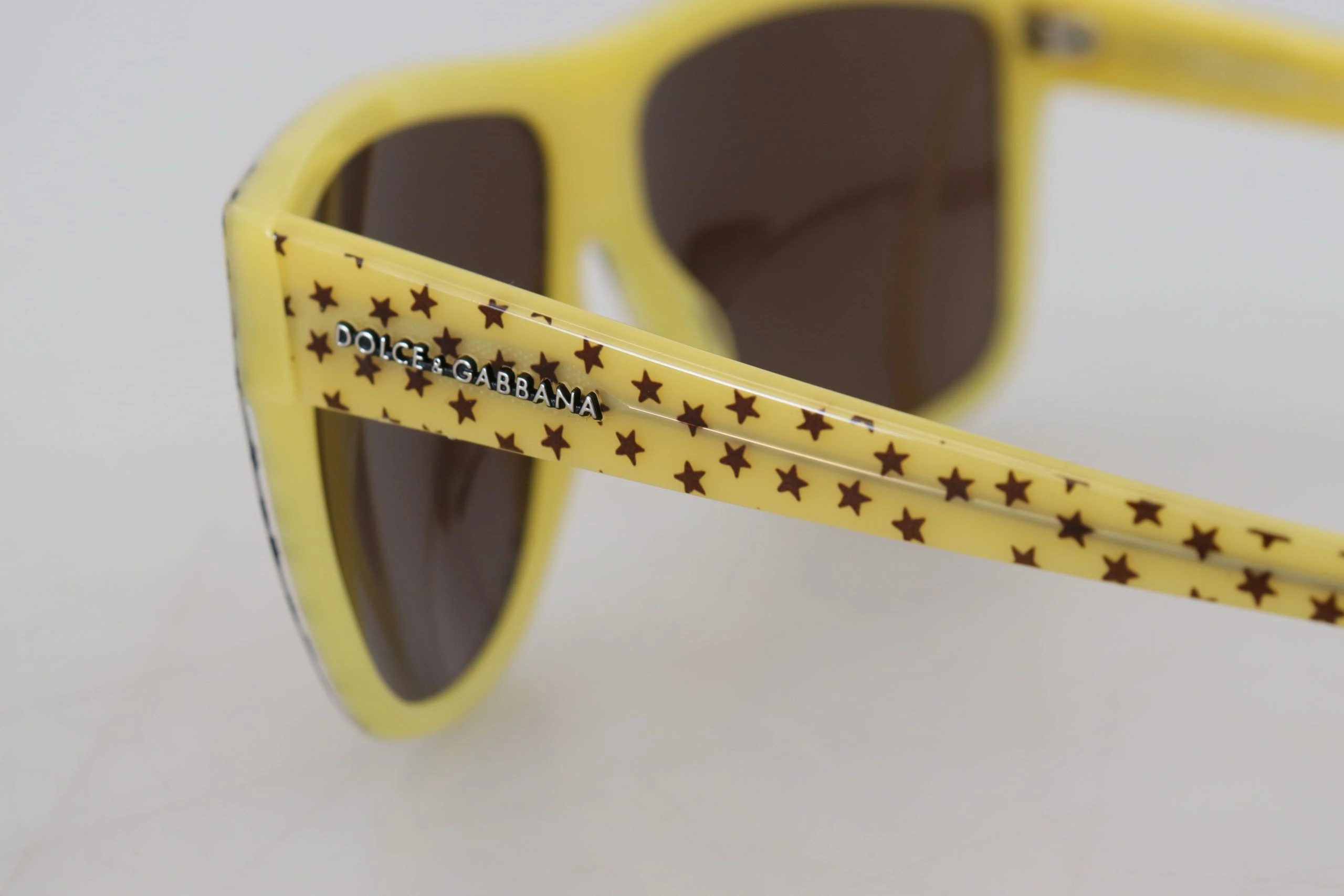 Солнцезащитные очки Dolce & Gabbana Желтые Звезды Ацетат Квадратные Очки DG4125