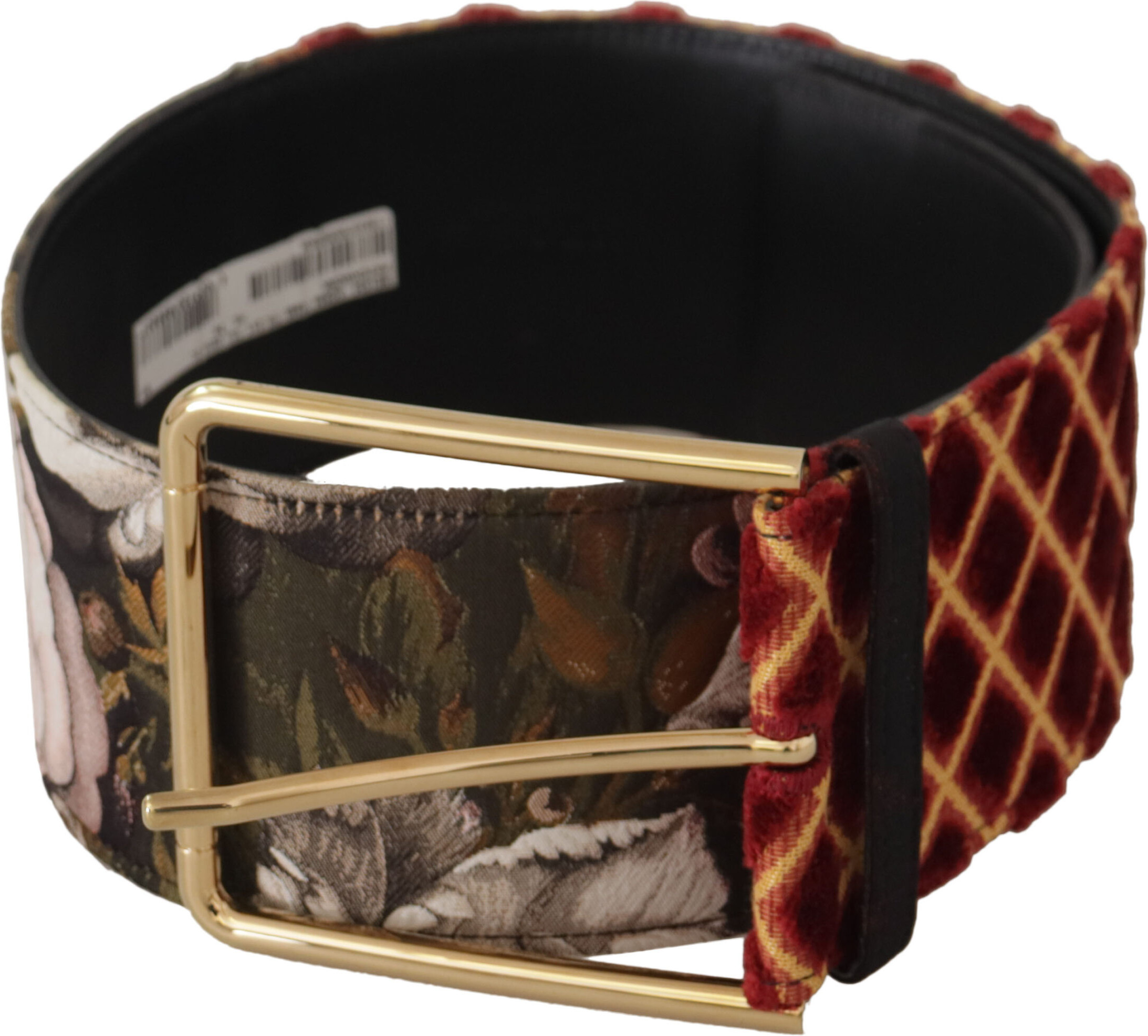 Ремень Dolce & Gabbana с гравировкой логотипа, разноцветная кожа