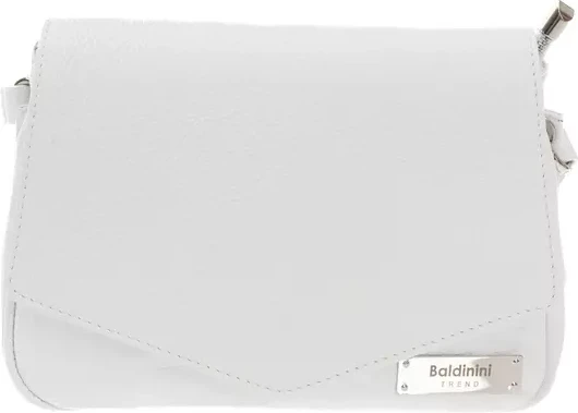 Белая кожаная женская сумка через плечо Baldinini Trend