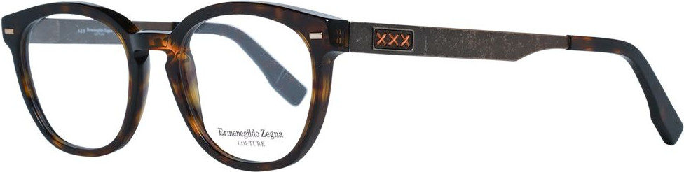 Коричневая пластиковая оправа для очков Ermenegildo Zegna