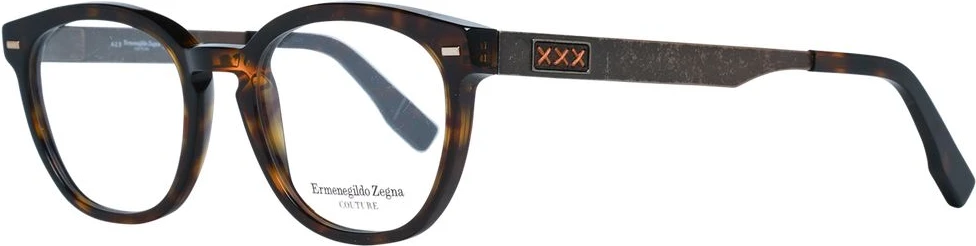 Коричневая пластиковая оправа для очков Ermenegildo Zegna