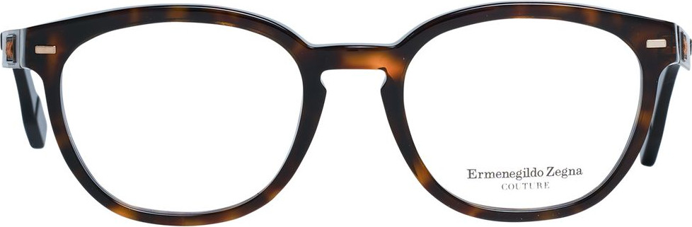 Коричневая пластиковая оправа для очков Ermenegildo Zegna