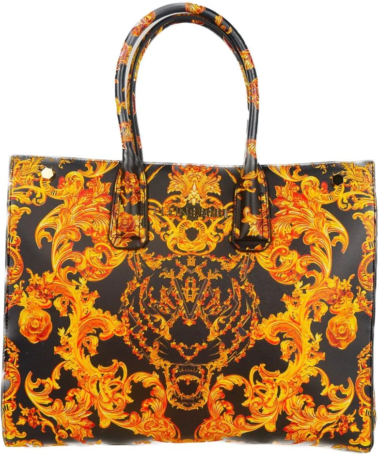 Сумка-шоппер Plein Sport Elegant Black Shopper с золотыми акцентами