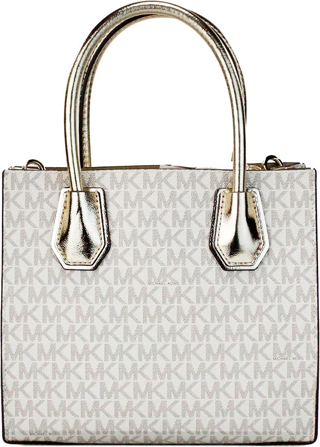 Сумка-мессенджер Michael Kors Mercer Medium Pale Gold Signature PVC