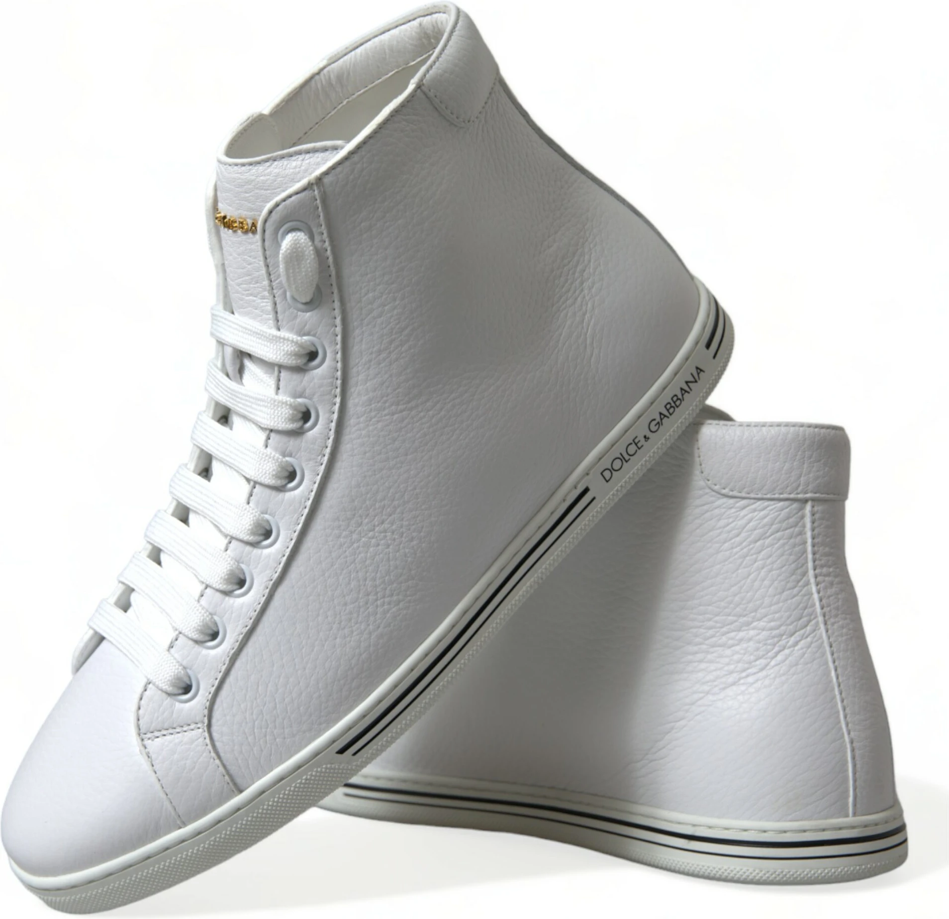 Кроссовки White Saint Tropez High Top Dolce & Gabbana