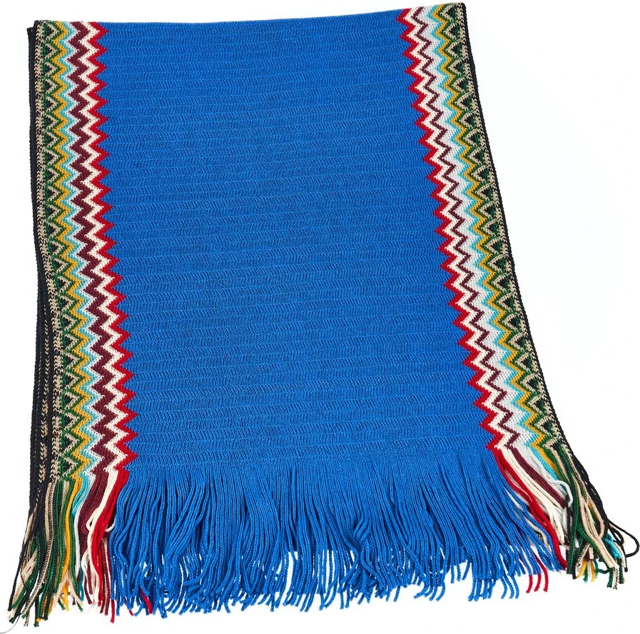 Шарф Missoni Синий Шерстяной Мужской Шарф