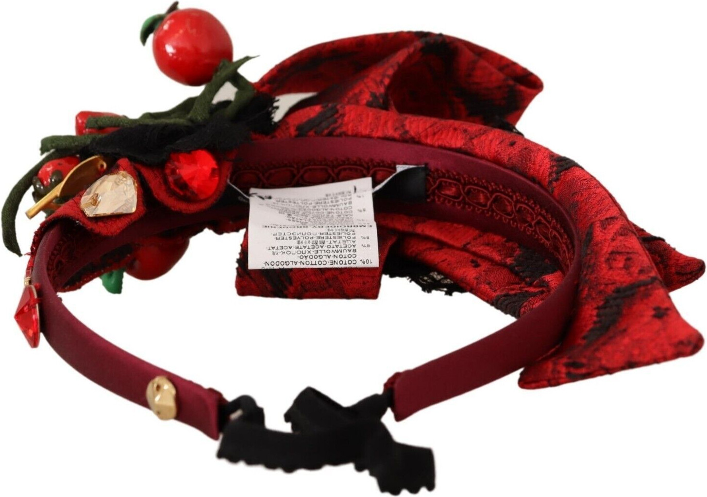 Диадема-ободок Dolce & Gabbana, Красная Диадема, Ягодные фрукты, Кристальный бант