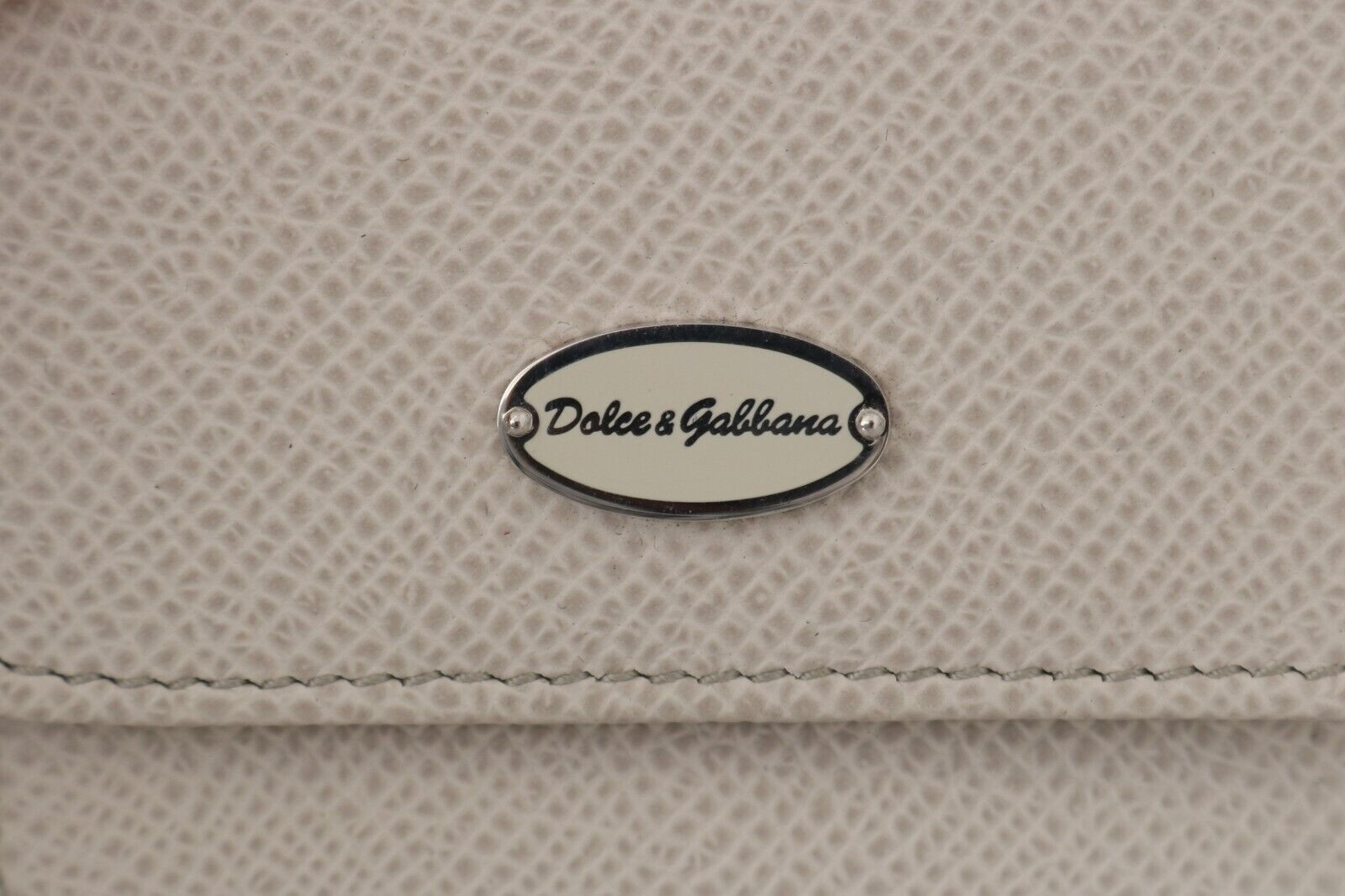Кошелек Dolce & Gabbana Белый Кожаный Держатель-Карман Dauphine