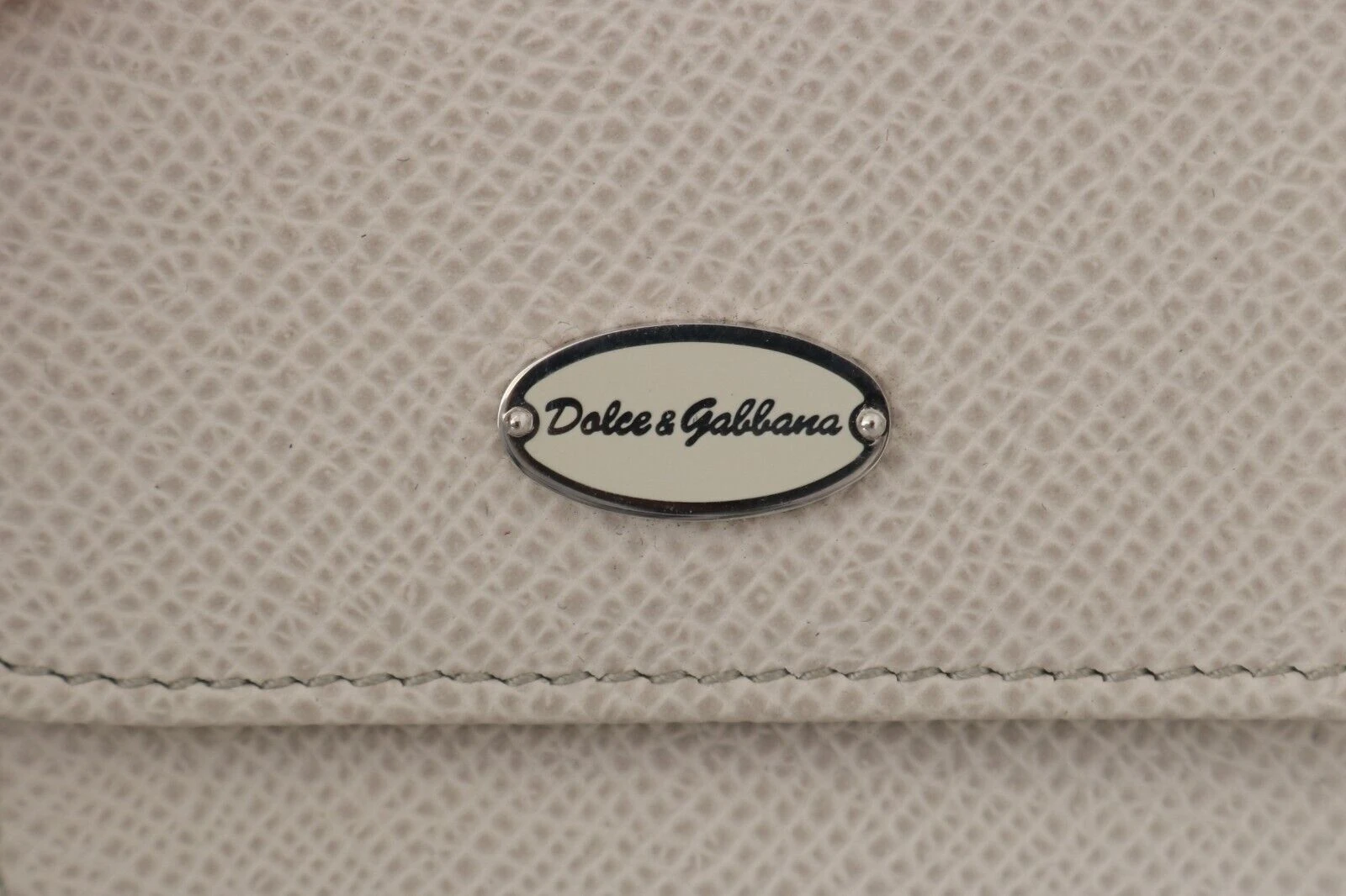 Кошелек Dolce & Gabbana Белый Кожаный Держатель-Карман Dauphine