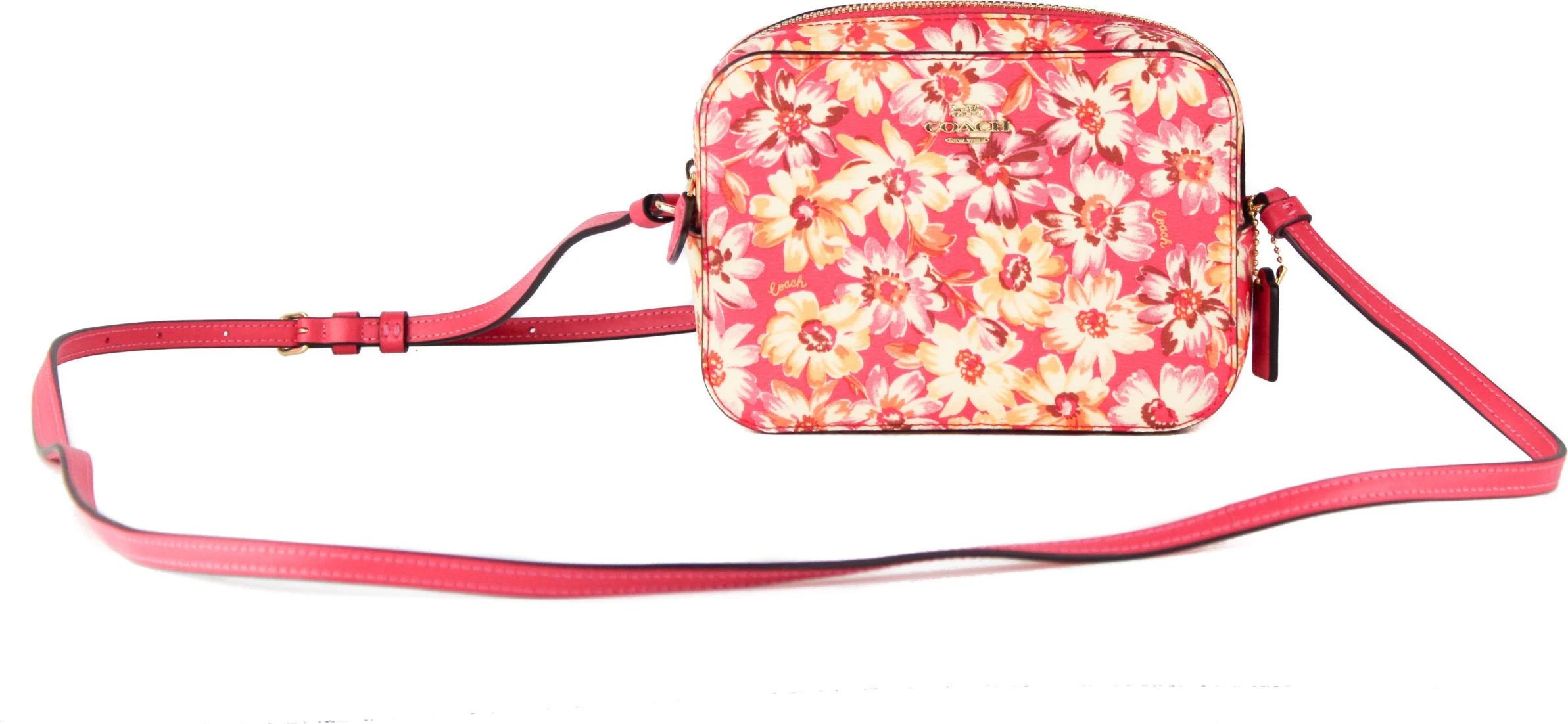 Сумка кросс-боди Coach Signature из холста с покрытием и кожи, мини-сумка-камера
