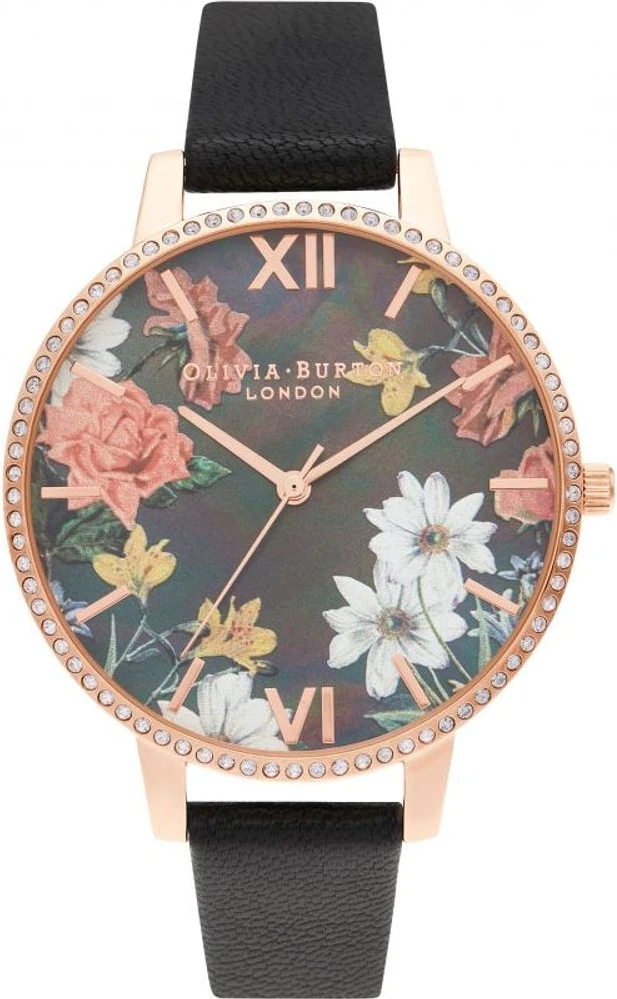 Часы Olivia Burton Черная Искусственная Кожа