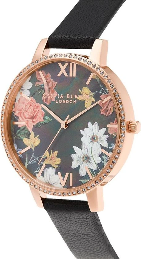 Часы Olivia Burton Черная Искусственная Кожа