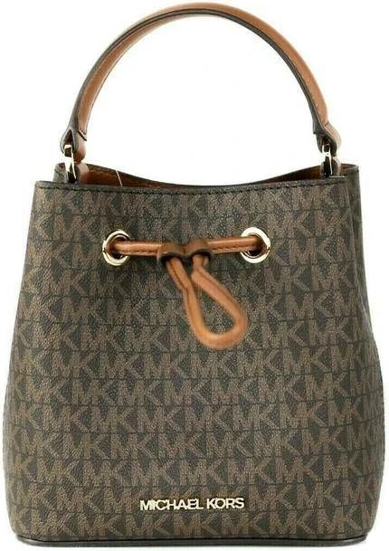 Сумка Michael Kors Suri Маленькая Кожаная Сумка-Ведро Через Плечо со Шнурком Hobo