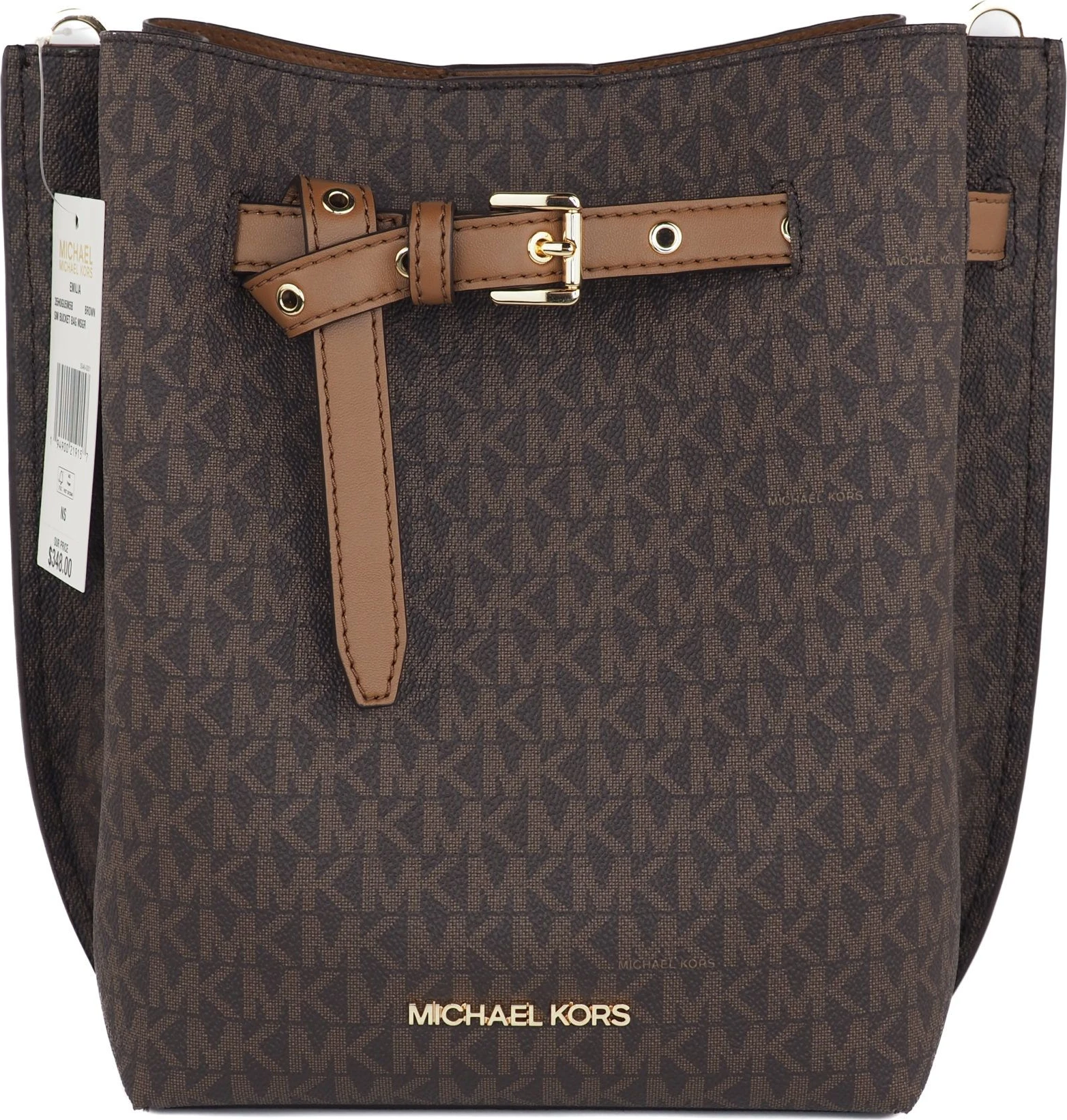 Сумка-мессенджер Michael Kors Emilia Small Signature PVC Bag-Bucket