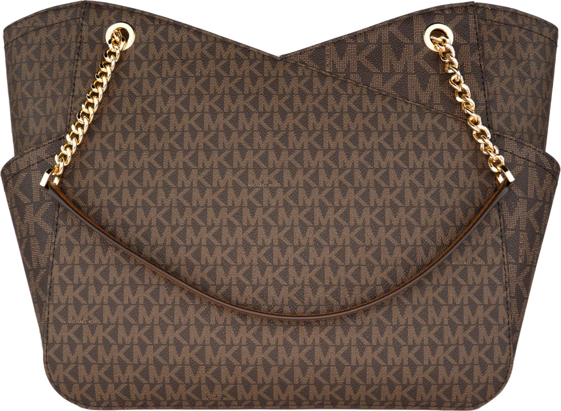 Сумка-тоут Michael Kors Jet Set Leather Large X Cross Chain Shoulder Tote Bag