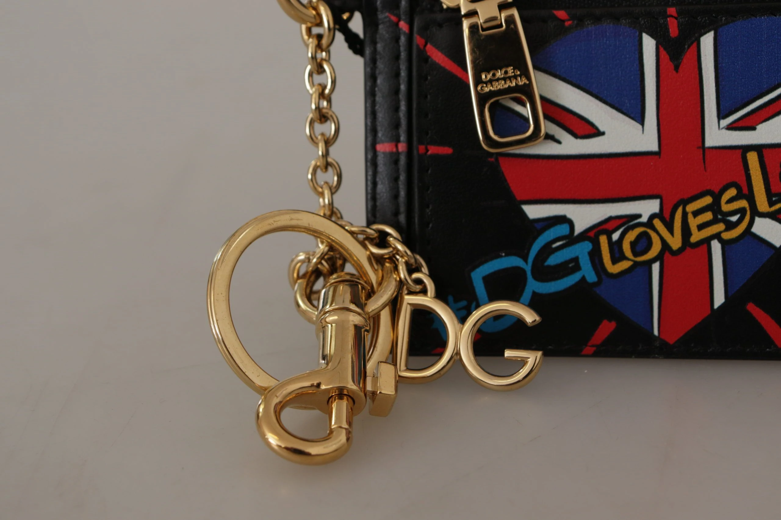 Кошелек для карт и монет Dolce & Gabbana Черная кожа