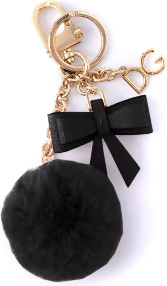 Брелок Dolce & Gabbana Chic из искусственного меха и кожи с бантом