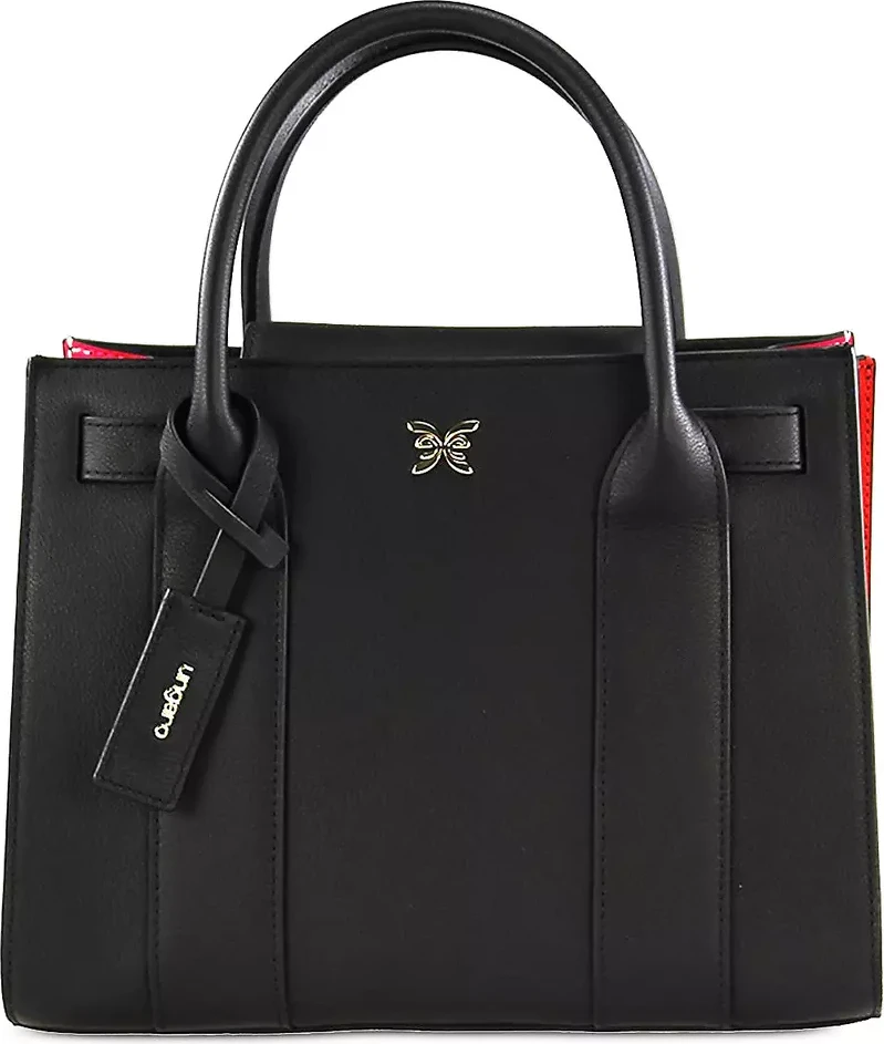 Сумка через плечо Ungaro Elegant Black Leather Accordion Shoulder Bag