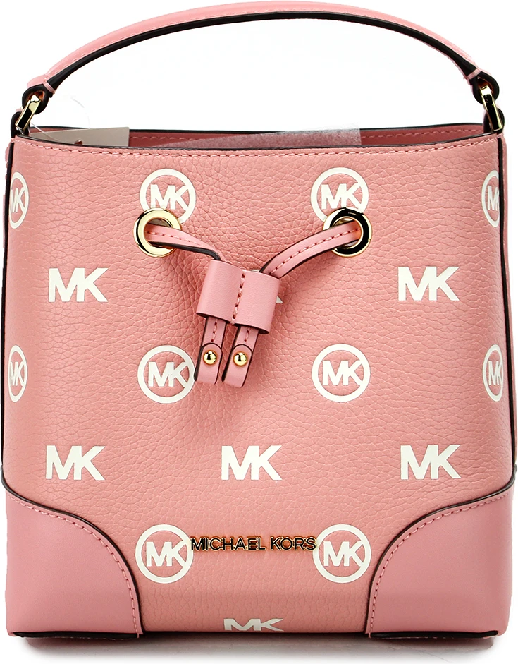 Сумка-мессенджер Michael Kors Mercer Small Primrose с тиснением и затяжкой