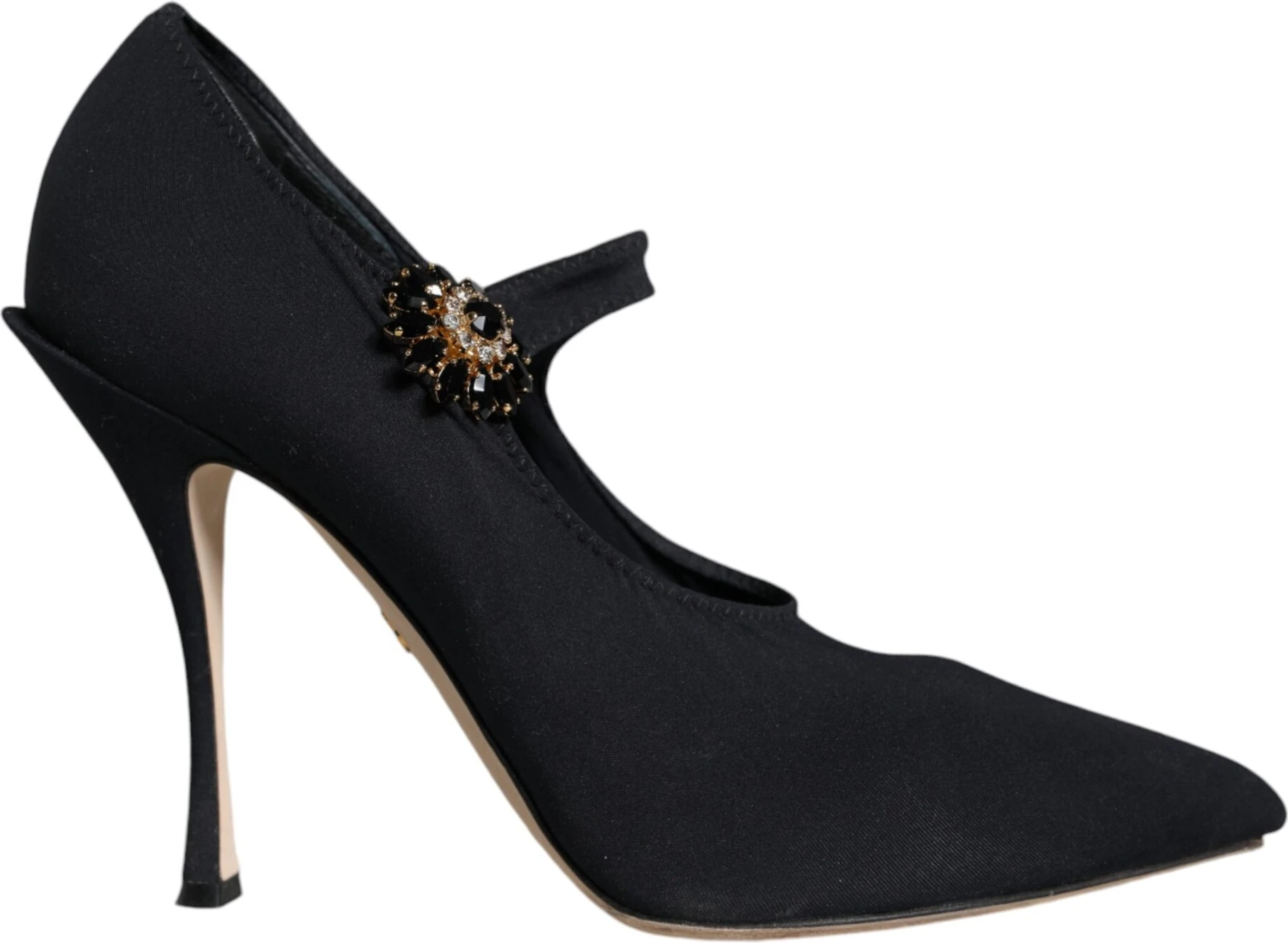 Черные туфли-лодочки Mary Jane с кристаллами Dolce & Gabbana