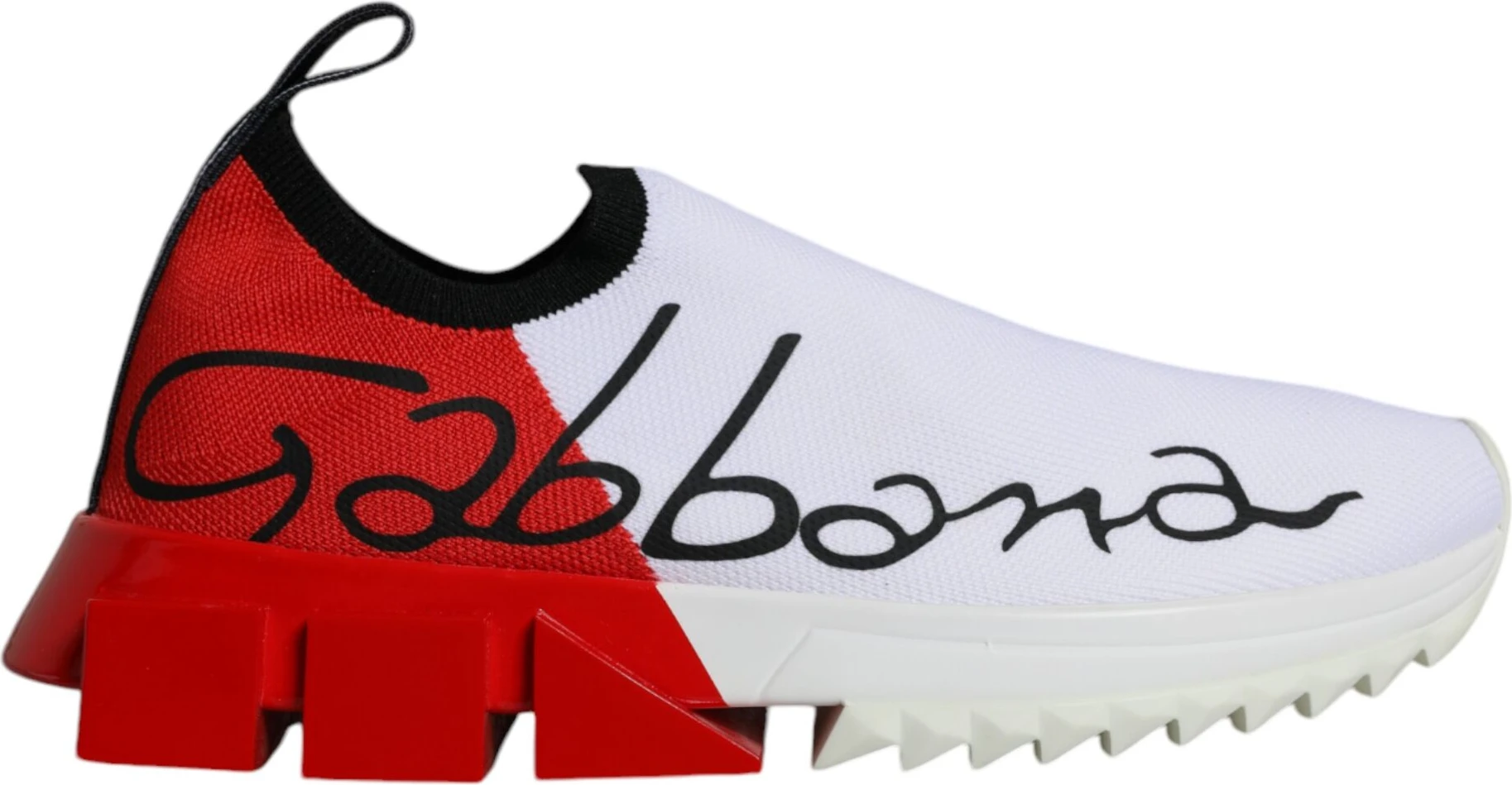 Белые красные низкие кроссовки Sorrento Dolce & Gabbana