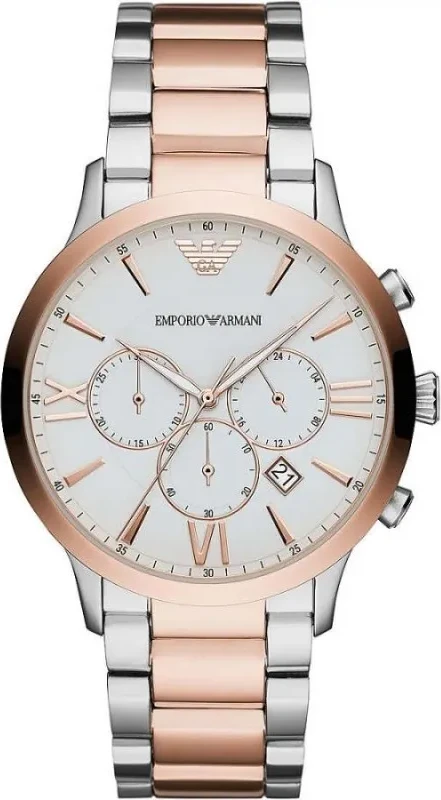 Элегантные двухцветные часы Emporio Armani Classic для мужчин