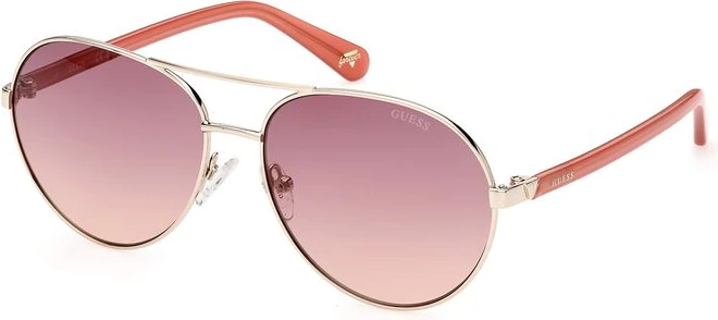 Солнцезащитные очки GUESS Золотые металлические солнцезащитные очки