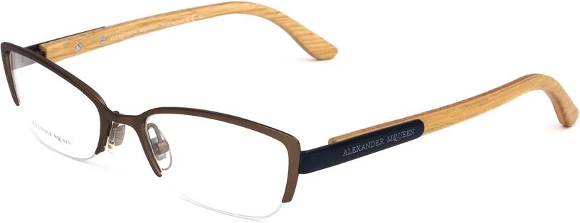 Bicolor Metal Glasses Frames Alexander McQueen