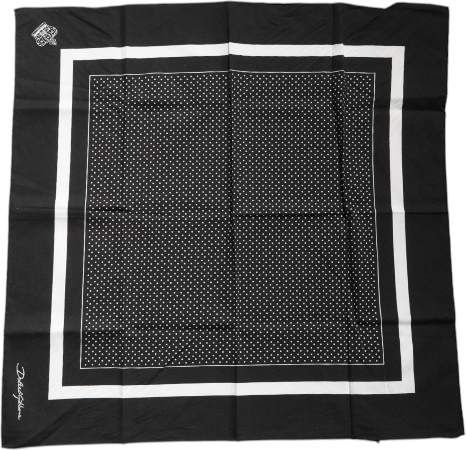 Шарф Dolce & Gabbana Черный в горошек