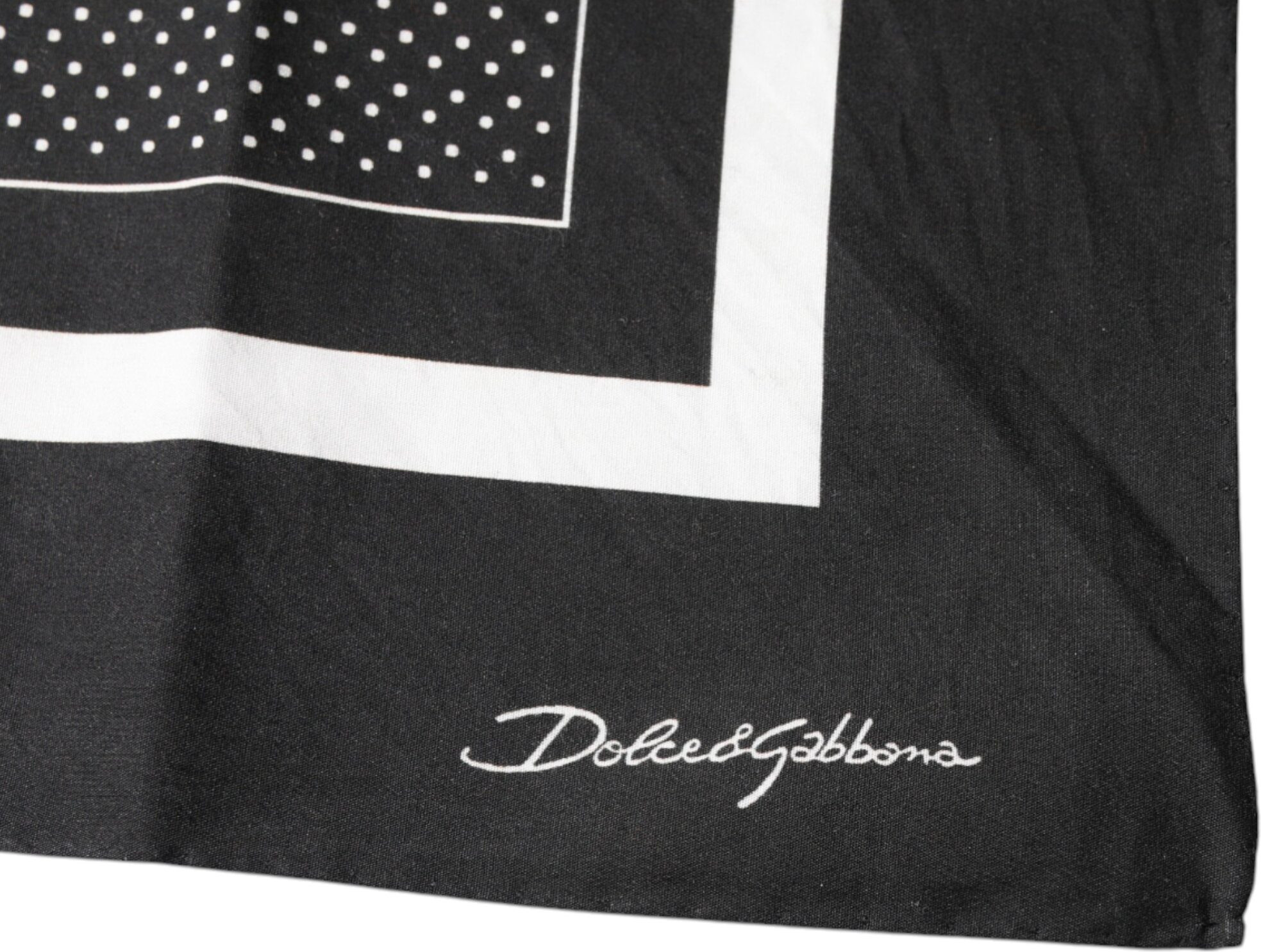 Шарф Dolce & Gabbana Черный в горошек