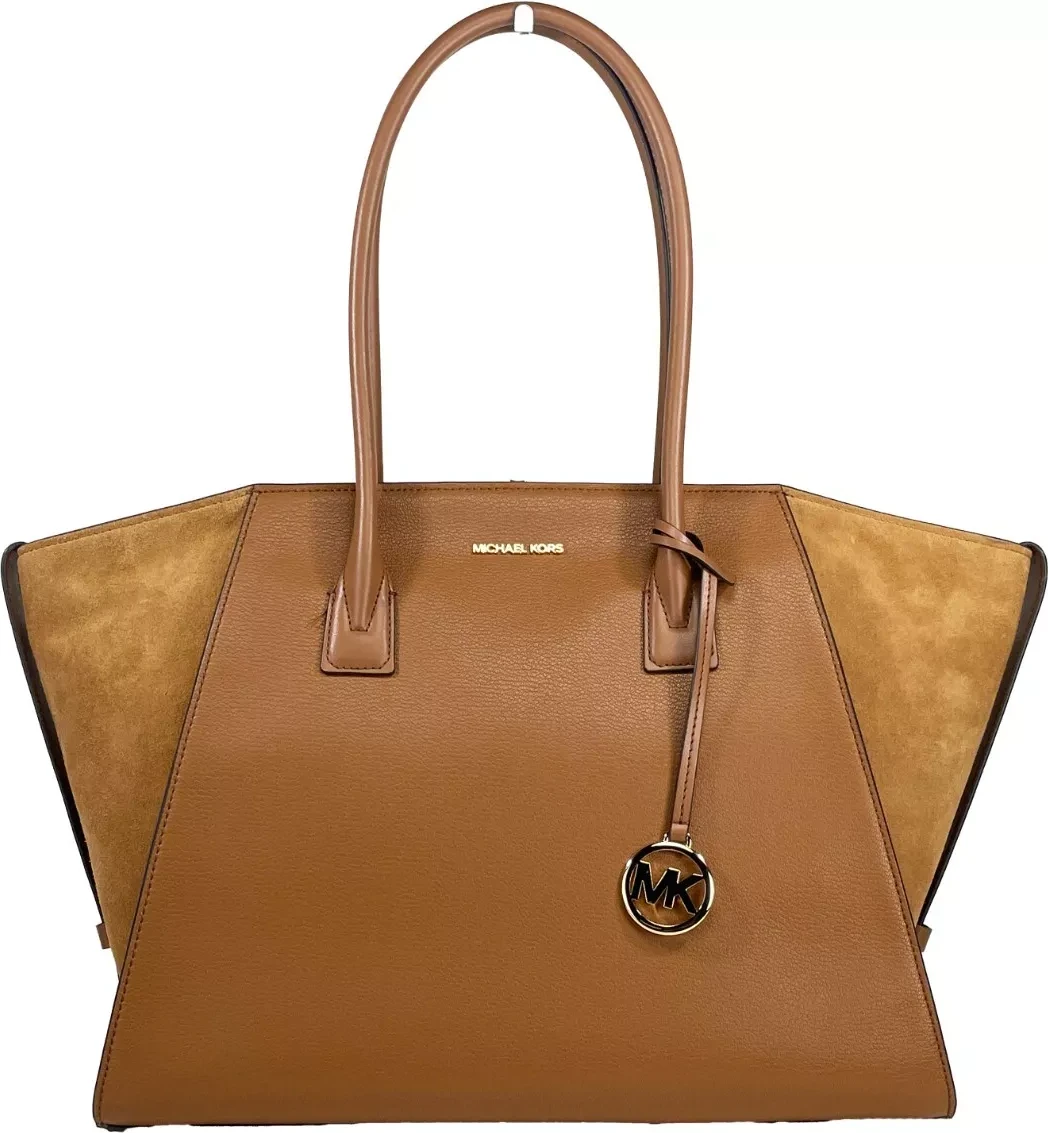 Сумка-саквояж Michael Kors XL из замши и кожи с молнией сверху