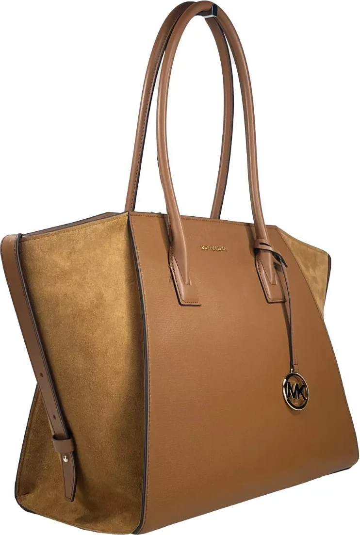 Сумка-саквояж Michael Kors XL из замши и кожи с молнией сверху