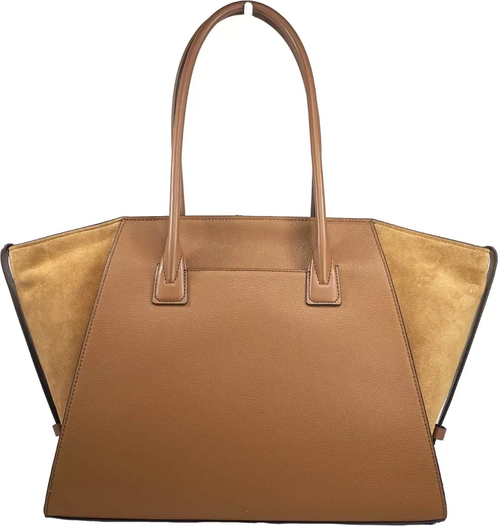 Сумка-саквояж Michael Kors XL из замши и кожи с молнией сверху