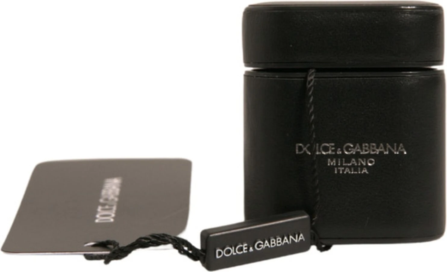 Держатель Dolce & Gabbana Черный ПВХ с Принтом Логотипа Чехол для Airpods