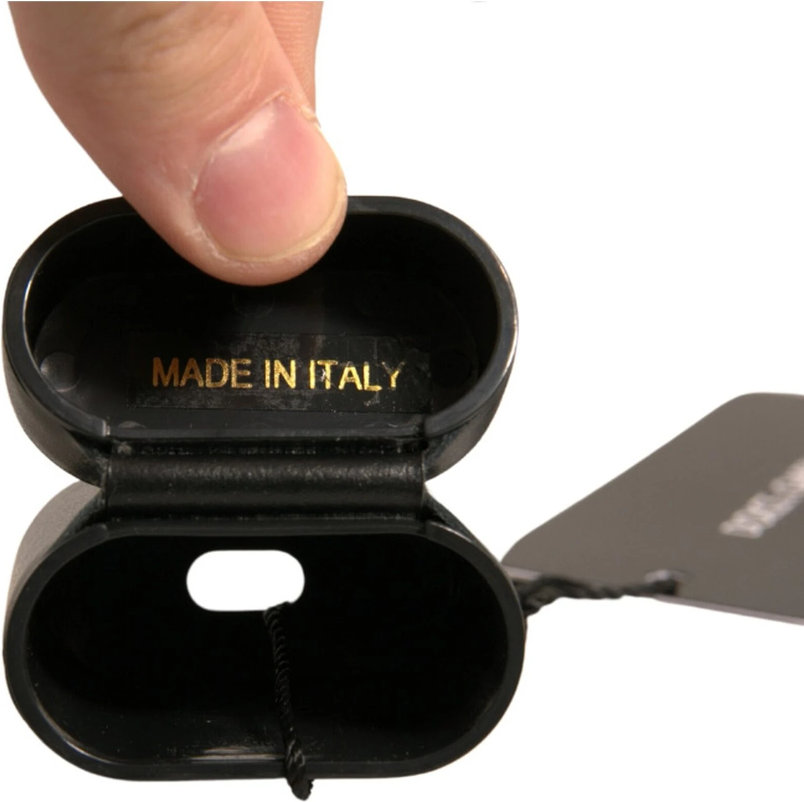 Держатель Dolce & Gabbana Черный ПВХ с Принтом Логотипа Чехол для Airpods